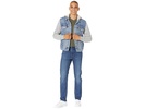 Men's Hybrid Hoodie Non-Stretch Denim Trucker Jacket