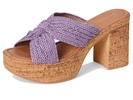 Adorned Raffia Platform Slide