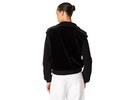 Faux Fur Sweater Detail Bomber Jacket