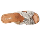 Adorned Metallic Raffia Slide Sandal
