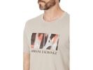 Classic Ax Armani Exchange Box Logo With Camo Background Regular Fit Tee