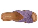 Adorned Raffia Platform Slide