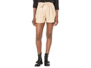 Leather High-Rise Shorts in Deep Energy