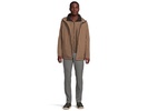 Hooded Rip Stop Water and Wind Resistant Jacket with Fleece Bib