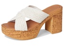 Adorned Raffia Slide Sandal