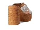 Adorned Metallic Raffia Slide Sandal