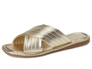 Courage Metallic Leather Slide Sandal