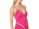 Long Jersey Spaghetti Strap Rhinestone