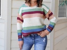 striped knitted sweater in multi