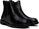 Black Oiled Calf Leather Chelsea Boots