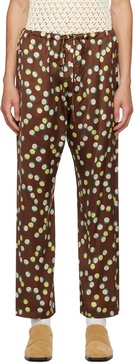 Brown Bubble Dot Trousers