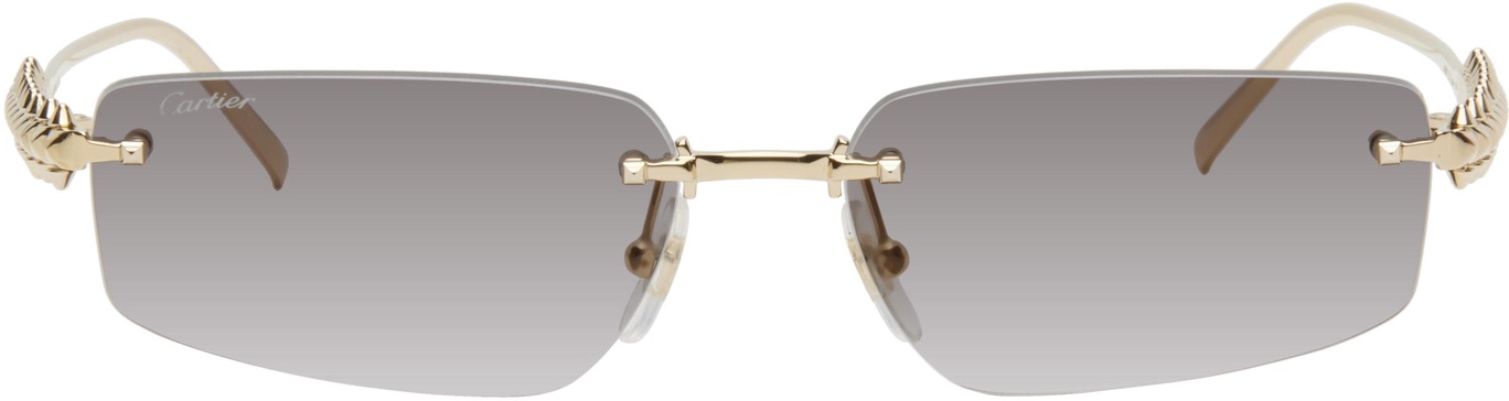 Gold 'Clash de Cartier' Sunglasses