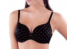 women's padded underwired bra in black