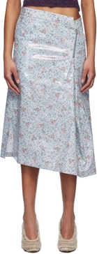 Blue SMLXL Rain Skirt Midi Skirt