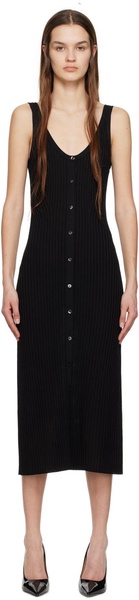 Black Sleeveless Midi Dress