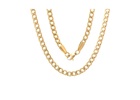 Men's 18k gold Plated Stainless Steel 24" Figaro Style Chain Necklaces