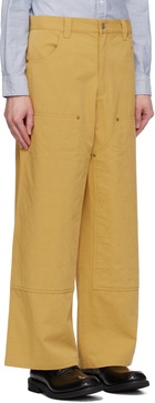 Wide cotton carpenter pants