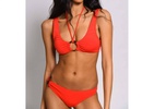 solid valenza bikini bottom in red