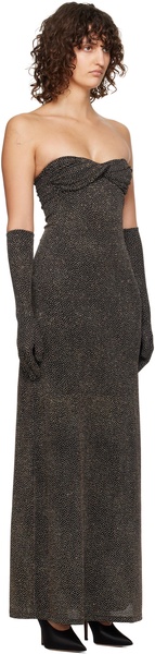 Black & Gold Anise Maxi Dress