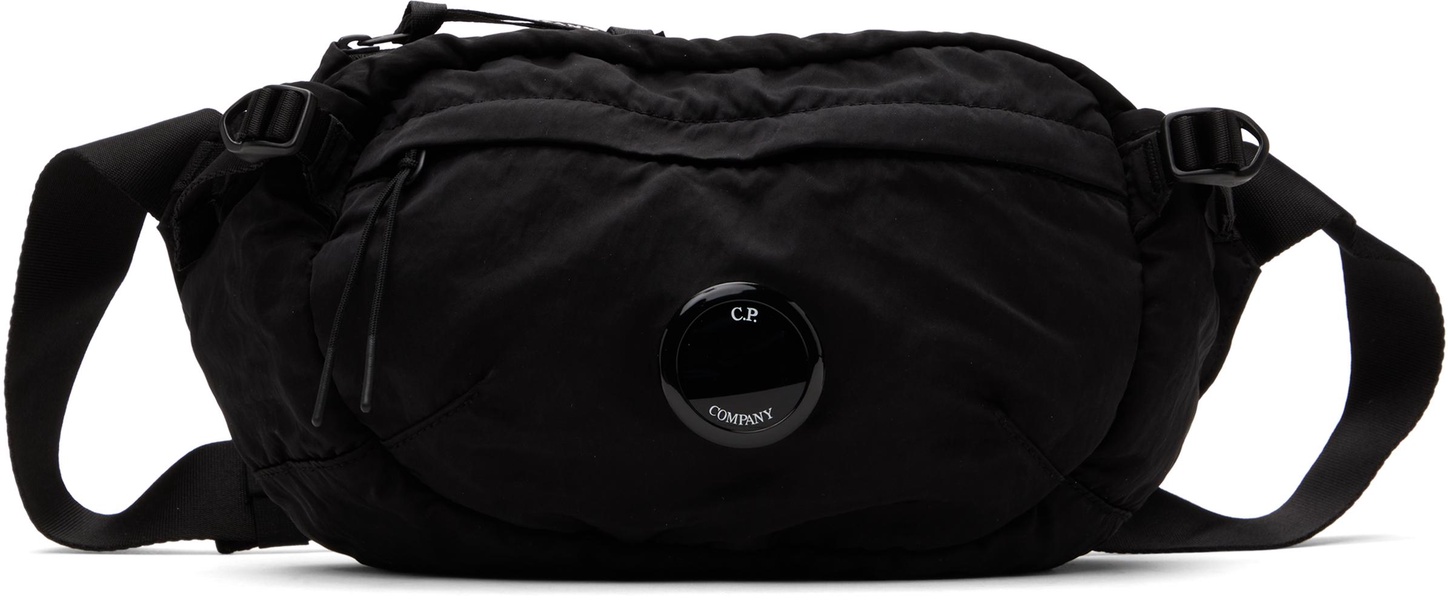 Black Nylon B Crossbody Pack Bag