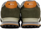 Khaki Embossed-Logo Sneakers