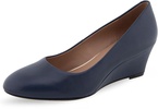 What's What Women's IRIS Pump, Navy Leather, 6 Wide