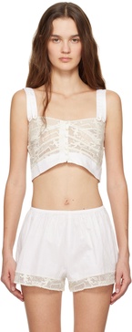 White Tennis Lace Tank