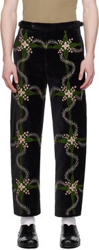 Black Rosemallow Trousers