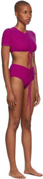 Pink Ruched Crop & Odessa Bikini