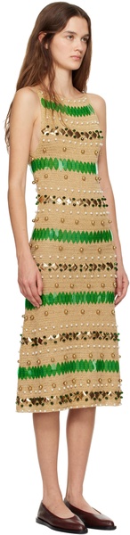 Gold Calypso Midi Dress