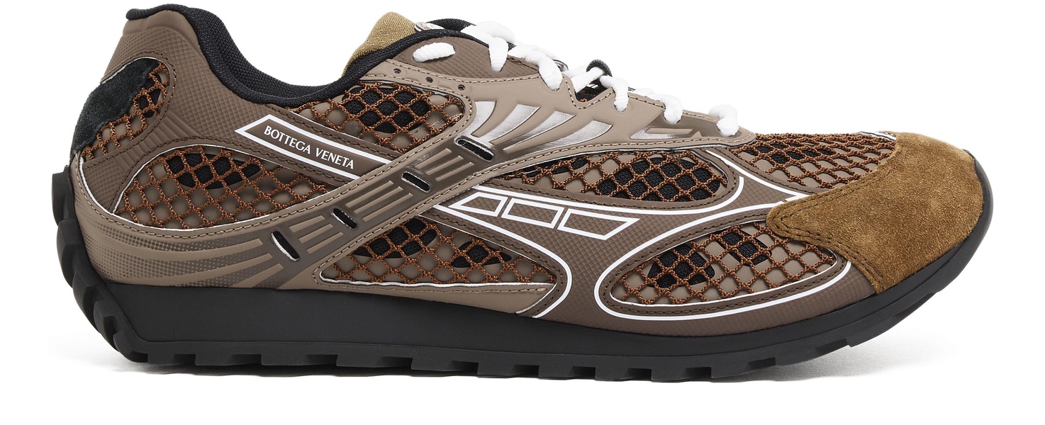 Orbit suede-trimmed sneakers