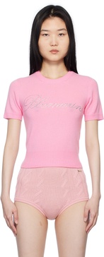 Pink Cashmere Cropped Sweater