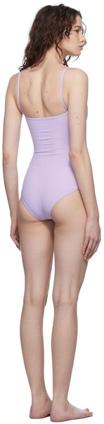 Purple Ruched Disconnect One-Piece Swimsuit
