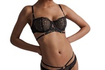 l‚äôindomptable demi bra in black