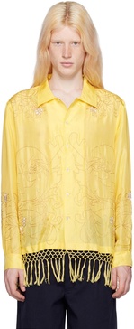 Yellow Paquerette Fringe Shirt