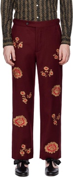 Burgundy Rococo Trousers