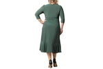 Plus Size Whimsy Ruffled Midi Wrap Dress