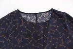 Dolce & Gabbana  Blue gold key print silk blouse