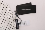 Dolce & Gabbana White Polka Dotted Silk T-shirt Top