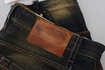 Acht Blue Wash Cotton Denim Slim Fit s Jeans