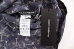 Dolce & Gabbana  Blue gold key print silk blouse