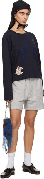 Navy 'Rec' Pullover Sweatshirt