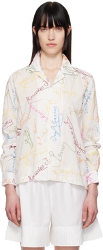 White Signature Scrawl Shirt