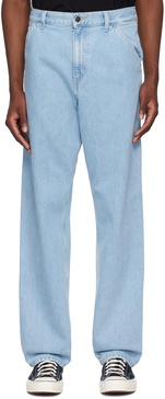 Blue Single Knee Jeans