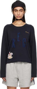 Navy 'Rec' Pullover Sweatshirt