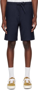 Navy American Script Sweat Shorts