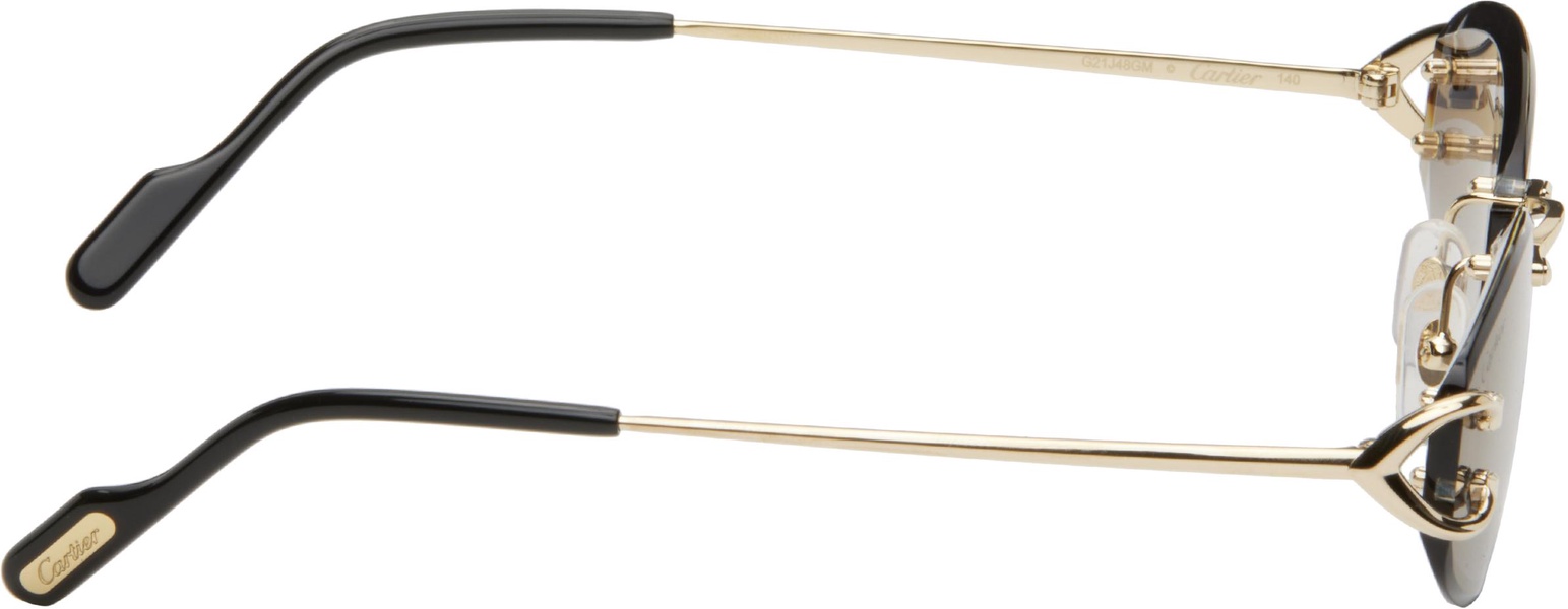 Gold Signature C Geometrical Metal Sunglasses