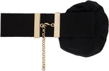 Black Grosgrain Rose Choker