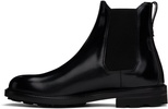 Black Oiled Calf Leather Chelsea Boots