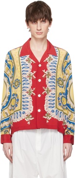Red Bricolage Long Sleeve Shirt